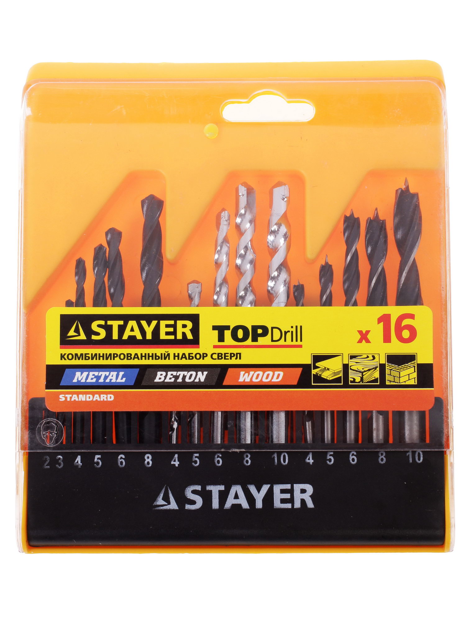 Набор сверл STAYER "STANDARD" 29720-H16 1019486 STDN-0013854