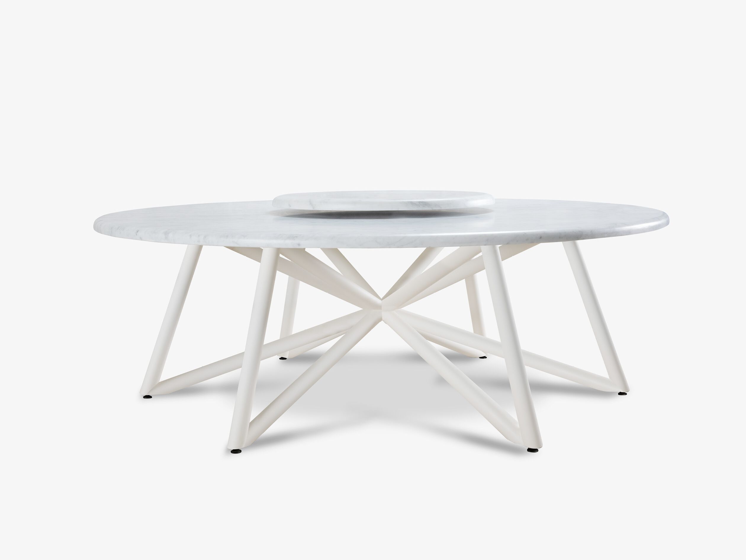 Круглый стол из каррарского мрамора с ленивой Сьюзен VELTHA® Hermu ARCH-00146951