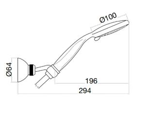 30NN8784 Душевой гарнитур , черный Fiore Kevon  - Вид №2