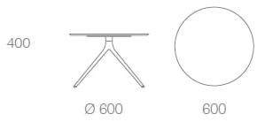 Albaplus Журнальный столик из стали с круглой столешницей из hpl Momo sun-id-1381622 - Вид №1