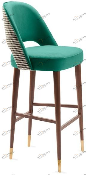 Mambo Unlimited Ideas Высокий табурет из ткани со спинкой Ava sun-id-1452265