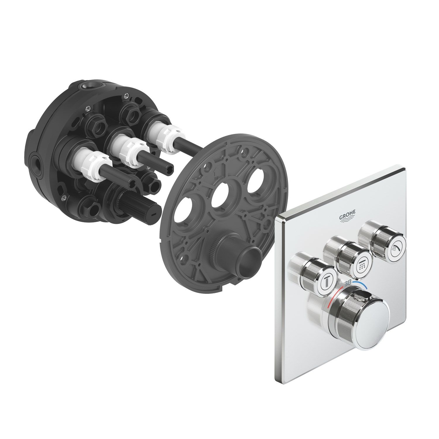 3-ходовой термостатический смеситель Grohe Grohtherm SmartControl ARCH-00128873 - Вид №25