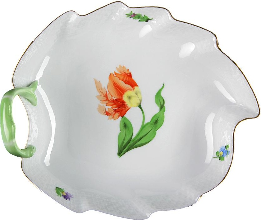 68979 Herend Блюдо - лист 20см "Китти" Фарфор 