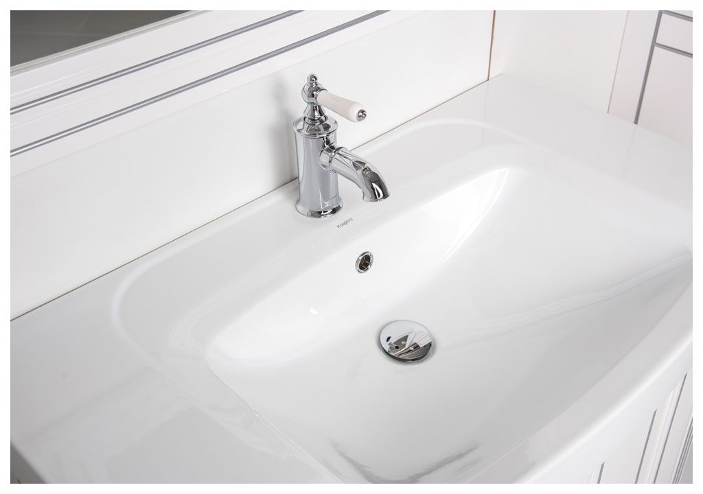 Тумба с раковиной Aquanet Паола 90 белый/серебро (керамика) 0018612100185340 - Вид №4