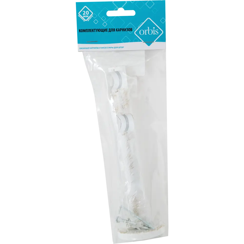 Держатель двухрядный с пластиковыми вставками Orbis, металл, цвет античный белый, 2 см STLM-2208764 - Вид №3