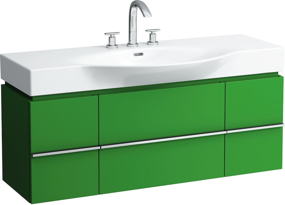 H4013020755191 Шкафчик под раковину, для раковин 811704, 812704, 2 выдвижных ящика с 2 дверцами, 2 стеклянные полки LAUFEN PRO - Вид №11