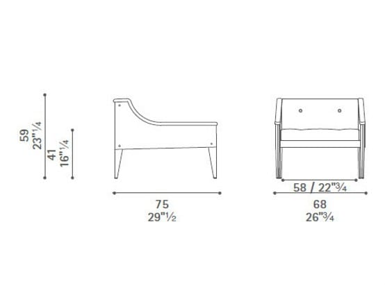 Кожаное кресло capitonné Poltrona Frau коллекция - диваны и кресла ARCH-00028530 - Вид №3