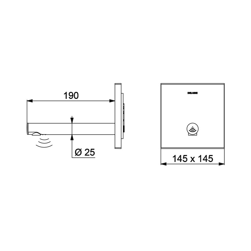 370110 Сенсорный кран для раковины BINOPTIC DELABIE  - Вид №1