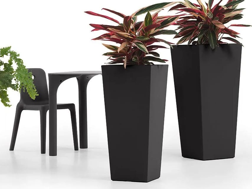 Высокий квадратный садовый горшок из полиэтилена Lyxo Design GAIA ARCH-00007126