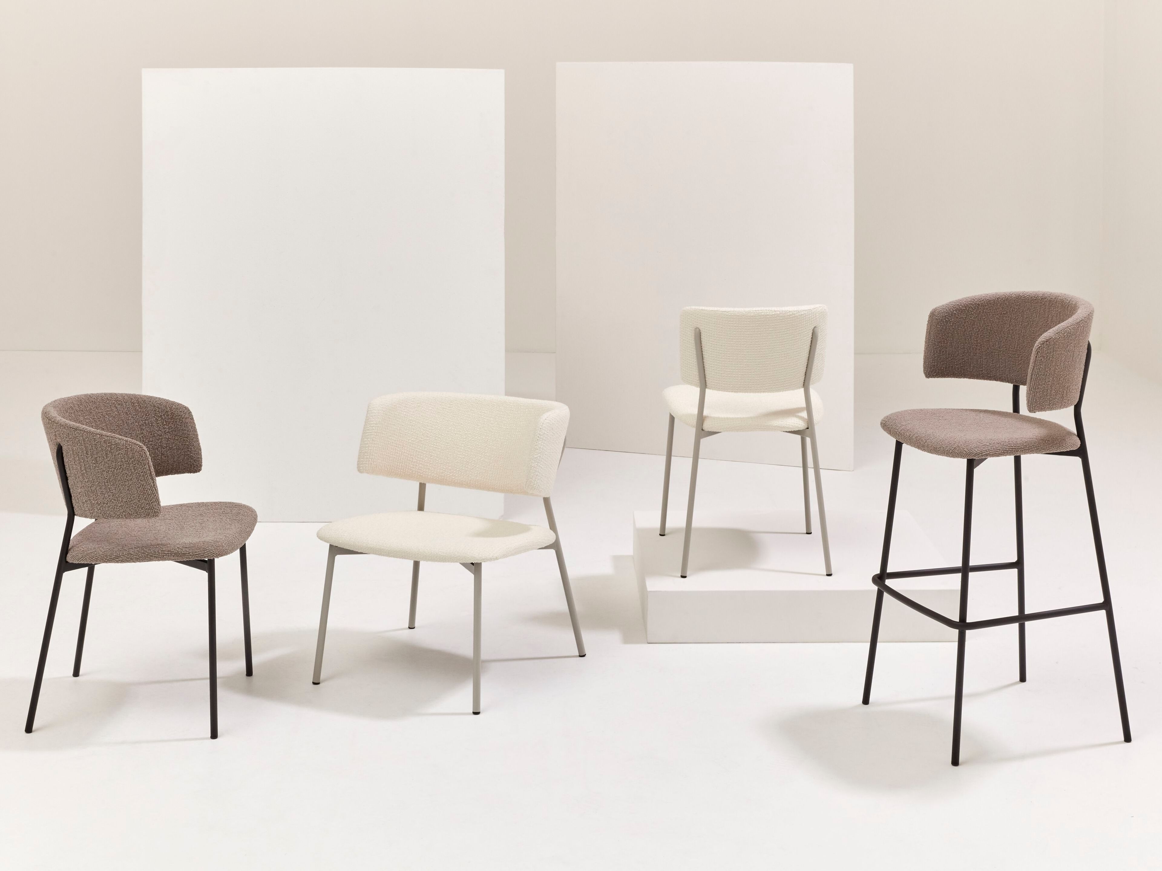 Стальной мягкий высокий стул Billiani Wrap Steel ARCH-00067822 - Вид №1