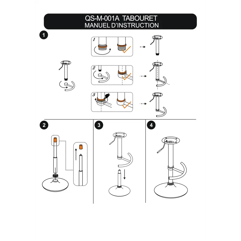 Ножка для барного стула 38.5x68.5 см Delinia цвет металл STLM-2192308 - Вид №4