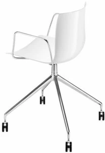 arper Кресло на эстакаде с подлокотниками на колесиках Catifa 46