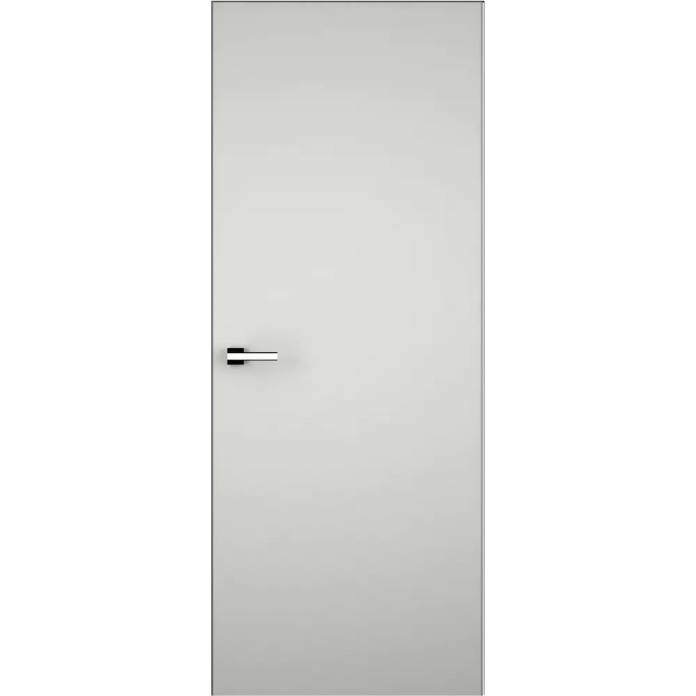 Дверь межкомнатная скрытая правая (на себя) Invisible 90x220 см эмаль цвет Серый с замком 86726337 STLM-2205176 Santreyd 