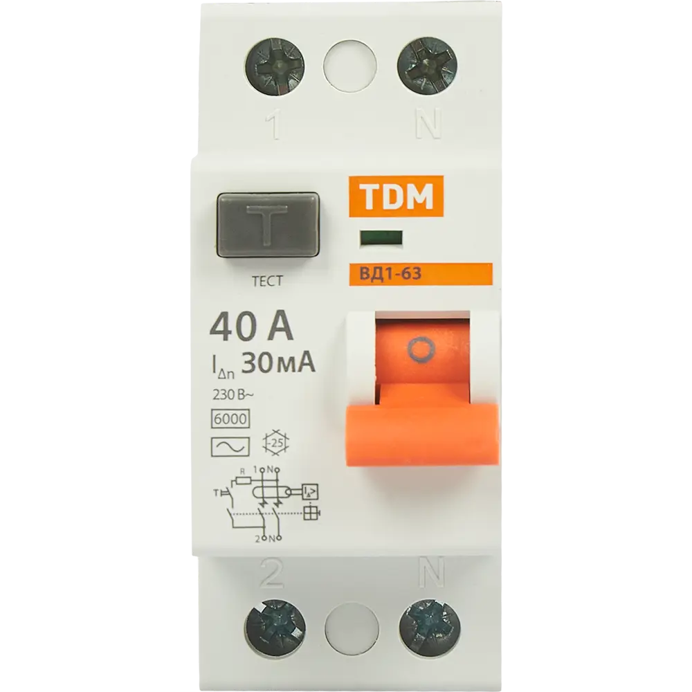 УЗО TDM Electric ВД1-63 40А с защитой от утечек тока 84399428 STLM-0049212 - Вид №1