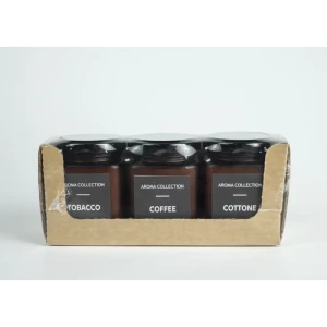 Набор свечей в стакане Evis Parfume-2 8 см цвет коричневый