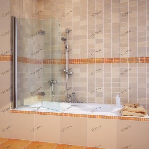 50X150GV102 Душевое ограждения на борт вынны GUTEWETTER Германия LUX