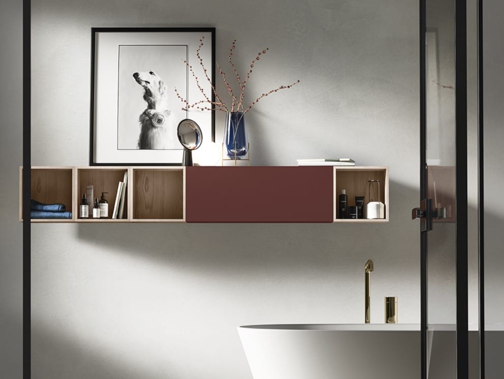 Подвесной шкаф для ванной комнаты в HPL Mobilcrab In &amp ARCH-00058617 - Вид №1