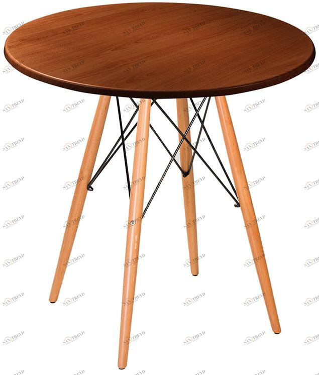 30783 Стол Eames woodR nut 80 см R-HOME 860419+170502nut