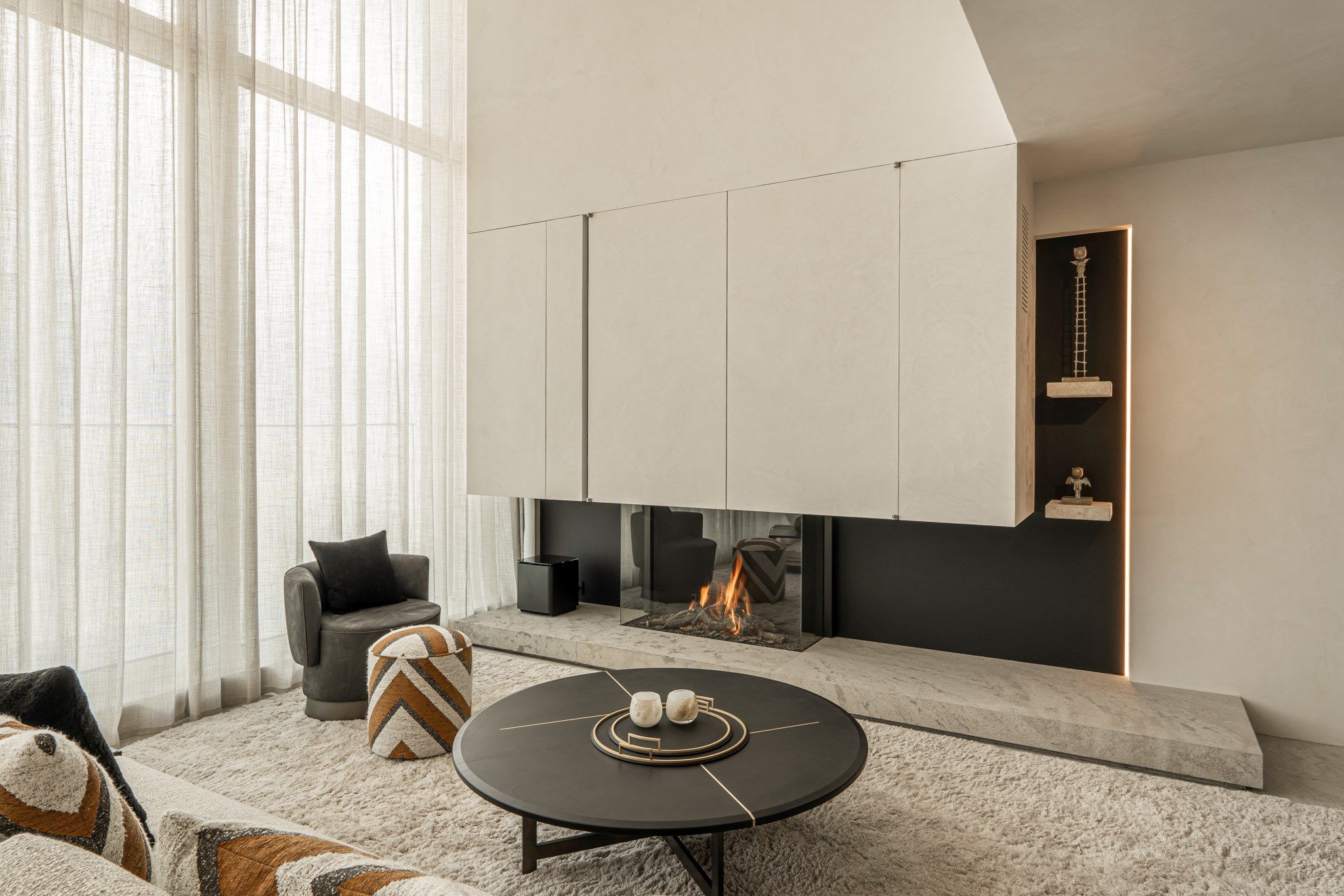 Газовый тройной фасадный камин Metalfire ARCH-00113245 - Вид №3