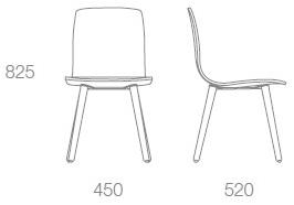 Albaplus Стул на четырех ножках из бука Otis sun-id-1397433 - Вид №4