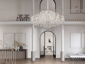 Подвесной светильник с кристаллами