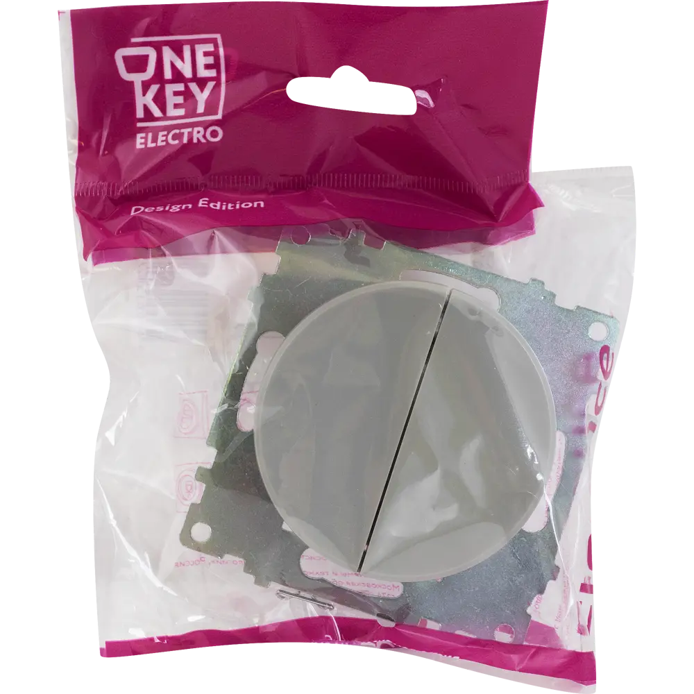 Выключатель встраиваемый Onekey Florence 2 клавиши, цвет серый ONEKEYELECTRO STLM-2014694 - Вид №4