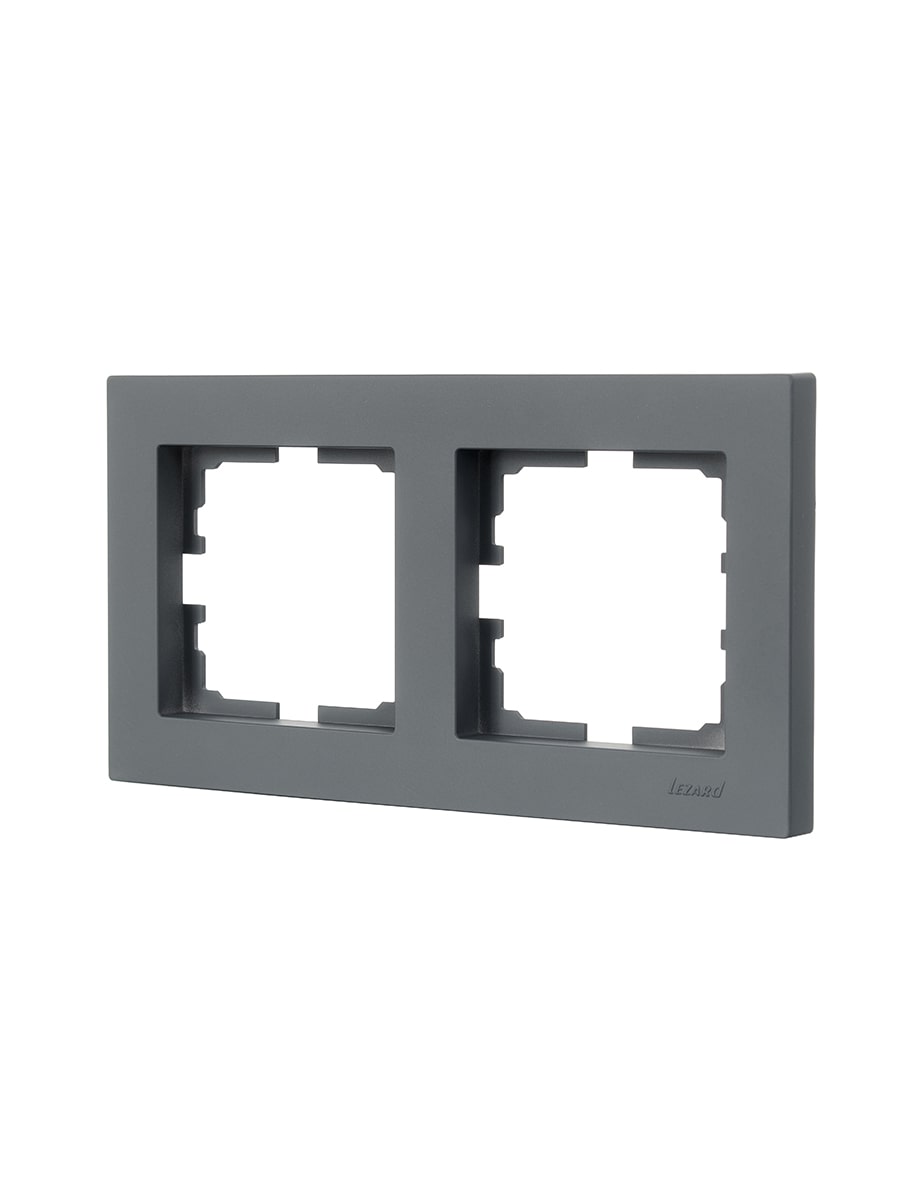VESNA Рамка 2-я горизонтальная графит LEZARD 742-3400-147 - Вид №1