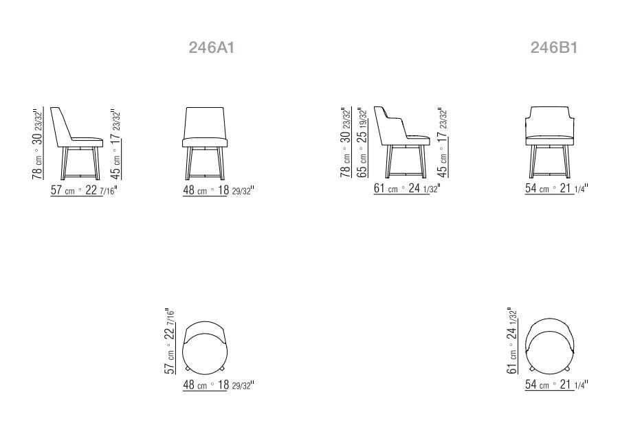 Съемный тканевый мягкий стул с подлокотниками Flexform Гера ARCH-00123432 - Вид №1
