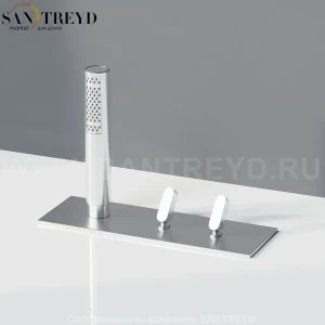 Agape SQUARE Напольный смеситель для ванны хромированный матовый ARUB0960SP