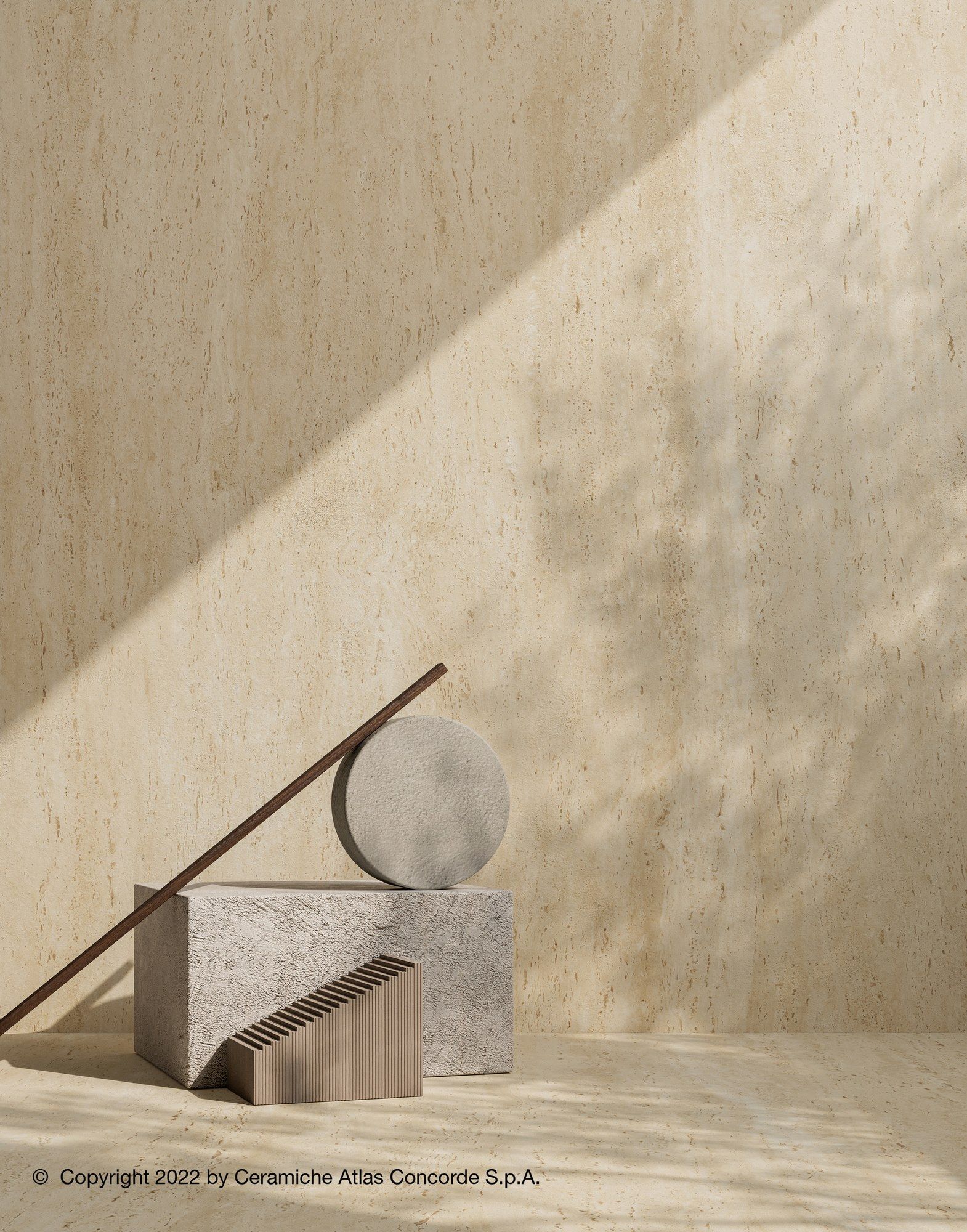 Пол / керамогранит с мраморным эффектом Atlas Concorde Marvel Travertine ARCH-00039068 - Вид №26