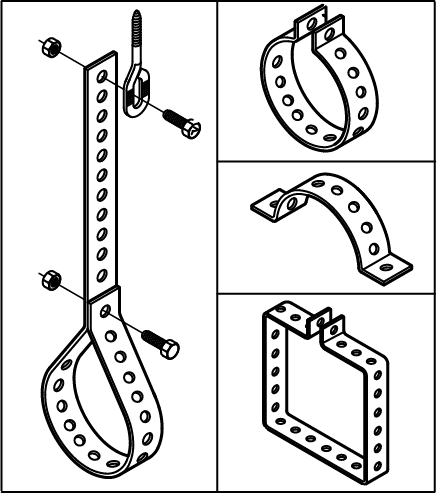 0832714 Монтажный элемент BIS Перфолента пластифицированная монтаж обычных и вентиляционных труб WALRAVEN  - Вид №2