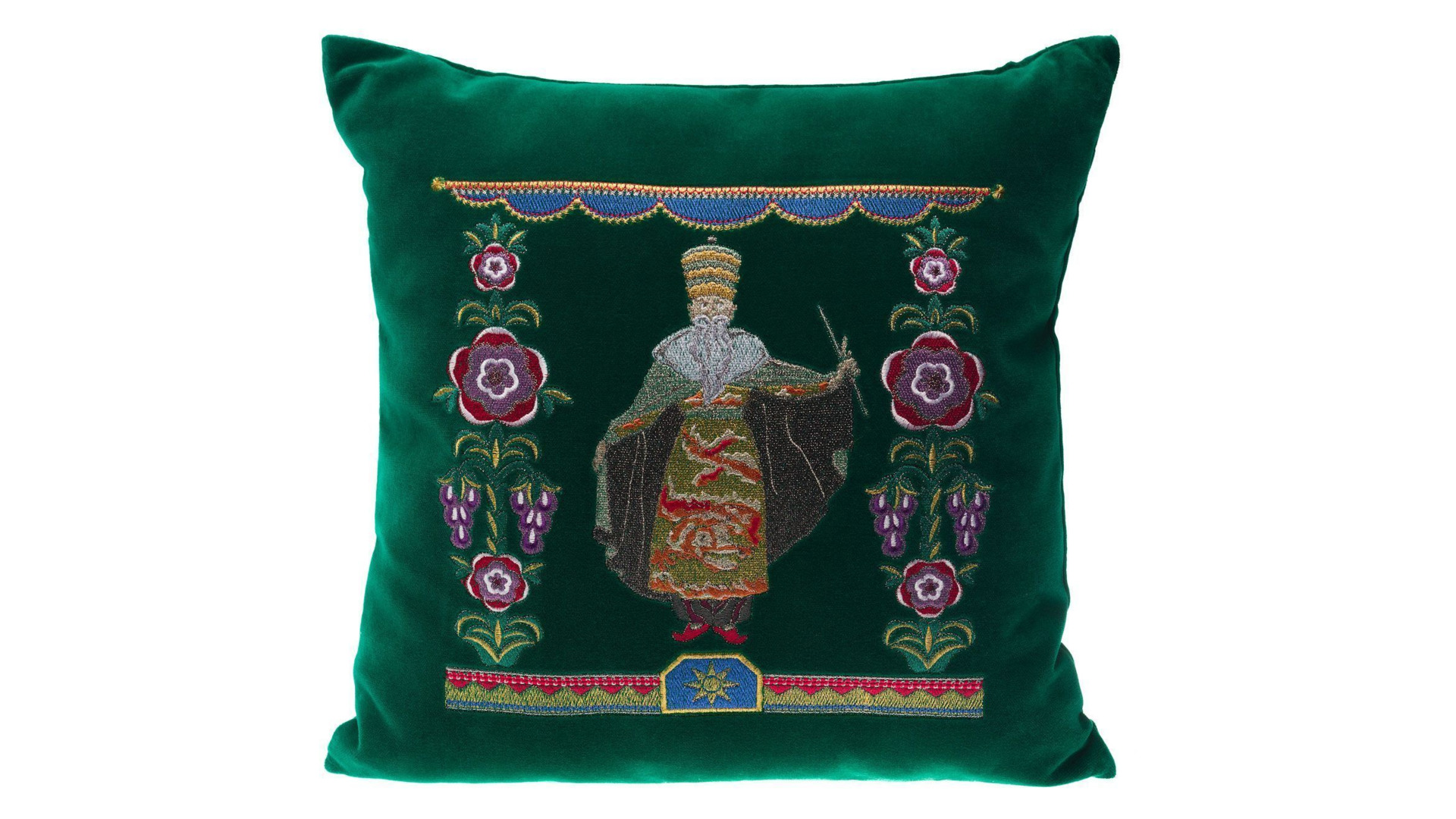 10660415 Торжокские золотошвеи Подушка диванная "Маг" бархат Разм. 40*40 Мод. 906 Бархат  - Вид №1