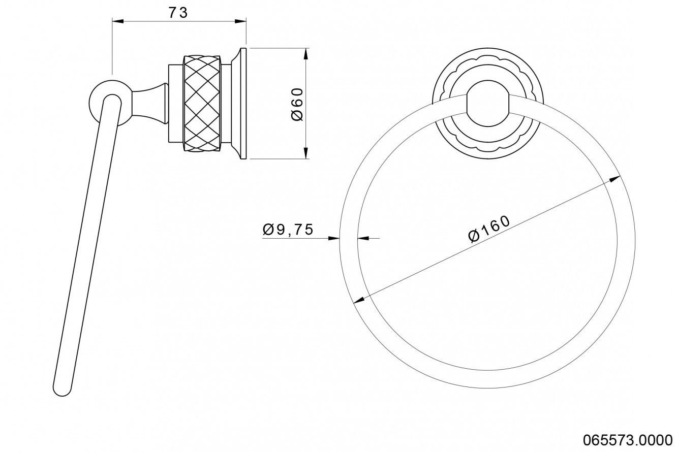 Bronces Mestre Держатель кольца для полотенца Coquette 065573.000.50 - Вид №3