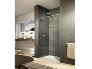 Стеклянная ниша душевая кабина с распашной дверью