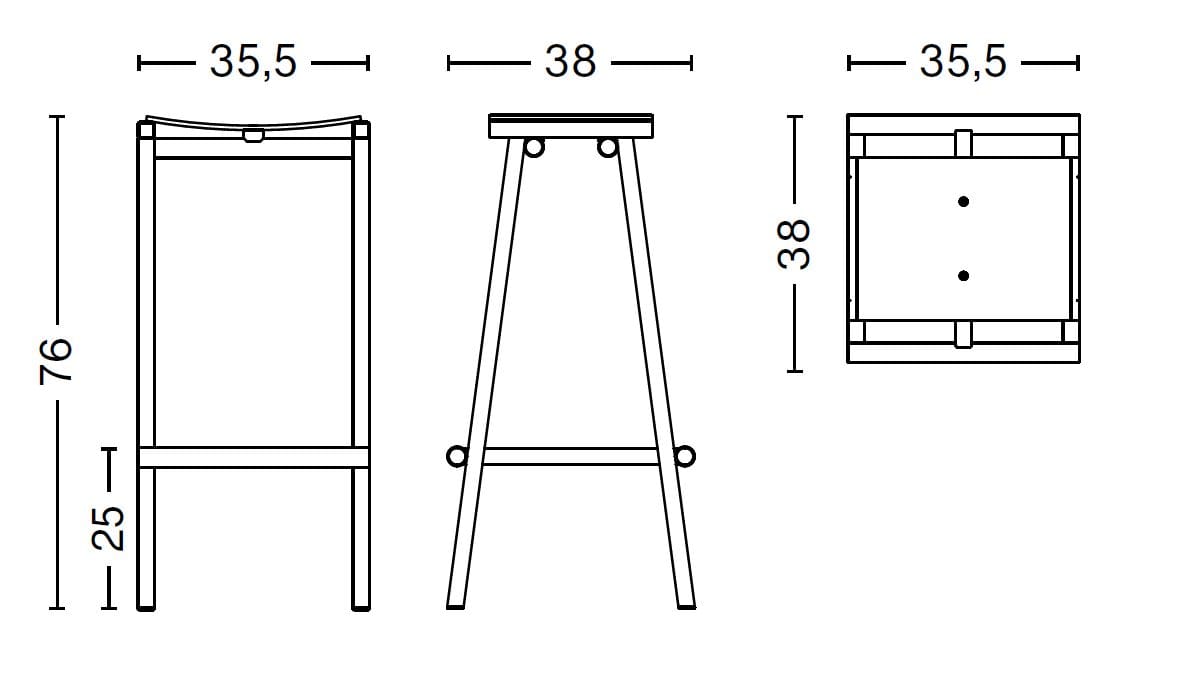 Барный стул с подставкой для ног Hay TABURETE 8 ARCH-00029317 - Вид №32