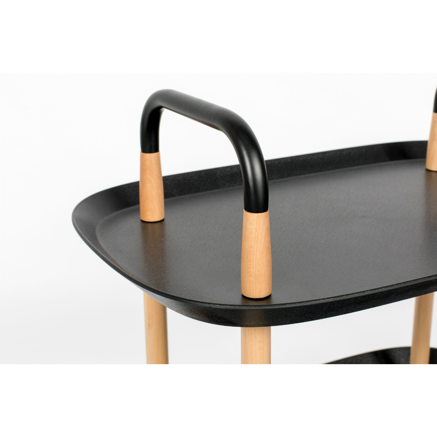 Стол сервировочный на колесиках Cruiser, черный White Label Living 7900017 - Вид №3