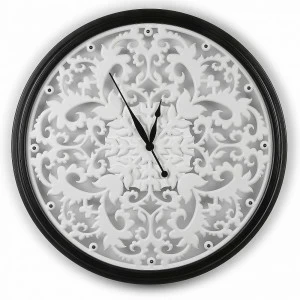 Часы настенные круглые белые с черном рамкой REFINED IN SHAPE REFINED 00-3860067 Белый;черный