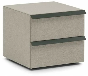 Bolzan Letti Прямоугольная тумбочка обтянутая тканью с ящиками Oikos