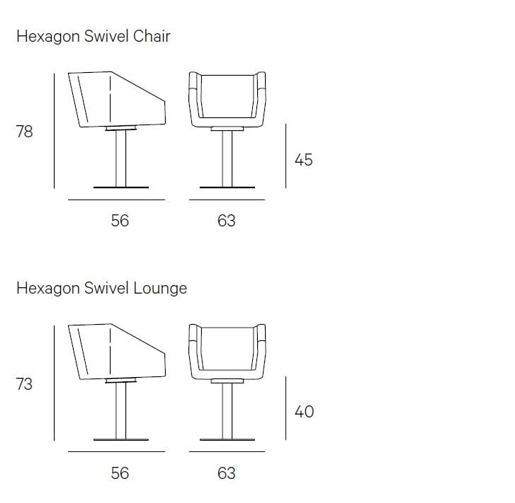 Кожаный поворотный стул Henge Hexagon ARCH-00135283 - Вид №9