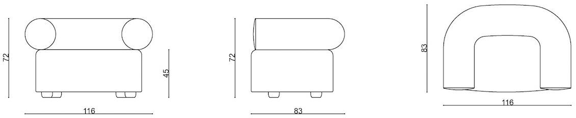 Ferrante Кресло из ткани с подлокотниками Ester sun-id-1453668 - Вид №5