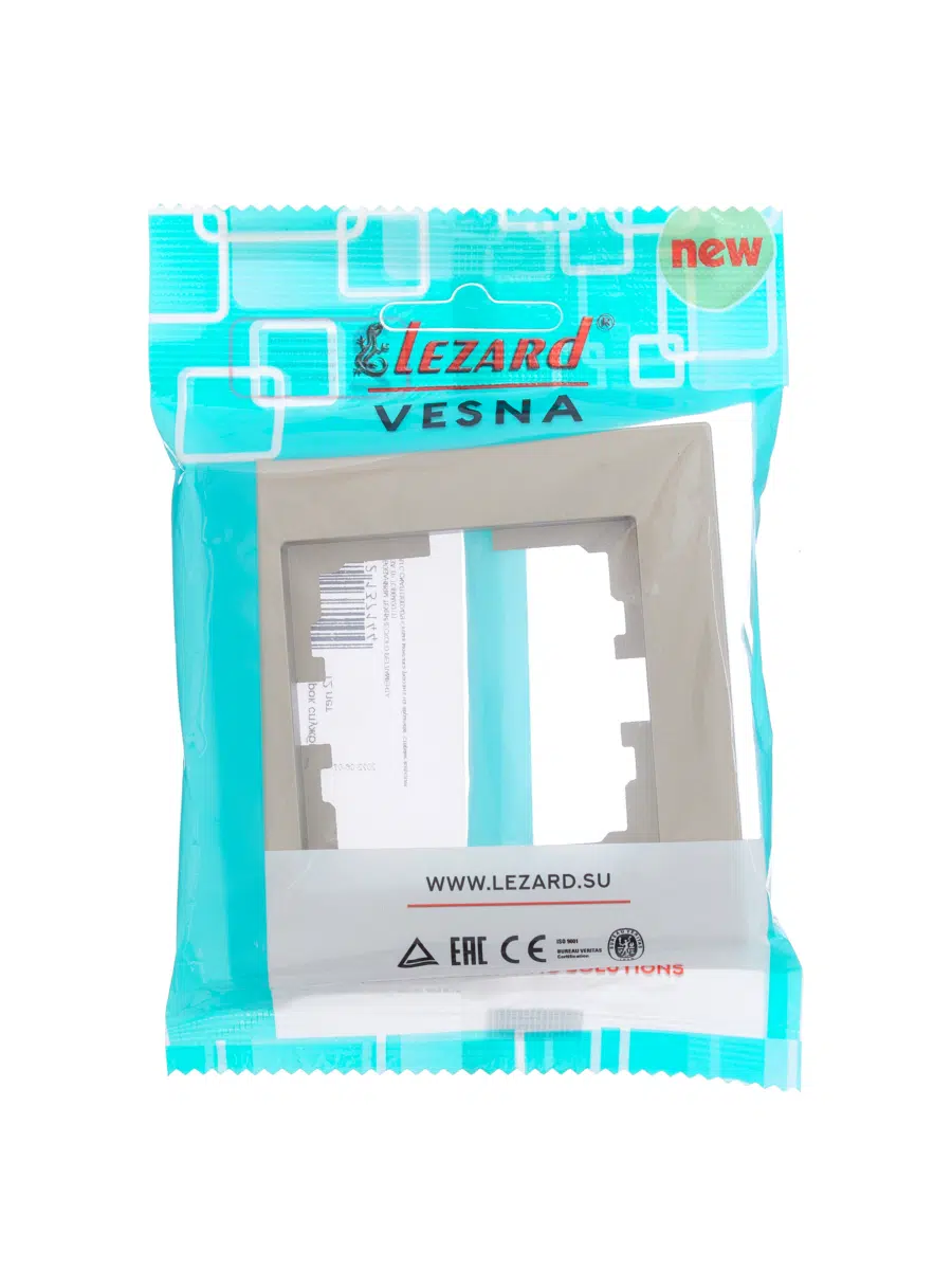 VESNA Рамка 1-ая горизонтальная без вст титан LEZARD 742-3700-146 - Вид №3