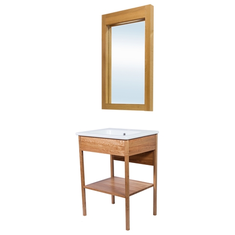 Зеркало Рига 60 см, массив дуба, лак, глянец, зеркальное полотно 4 мм Орех ORANGE sun-id-1517225 - Вид №2