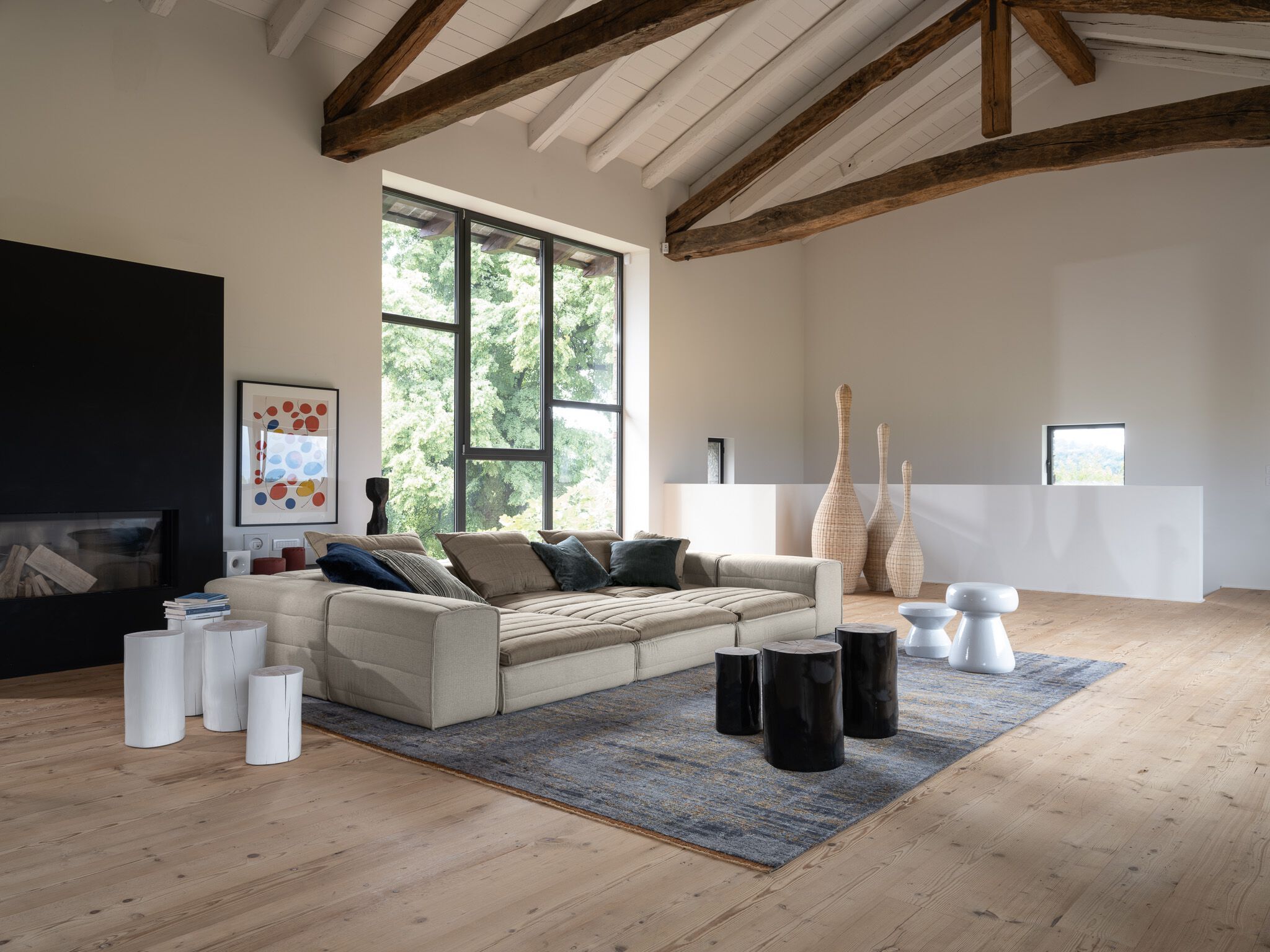 3-местный тканевый диван с полуостровом Gervasoni Samet Low ARCH-00132283 - Вид №2