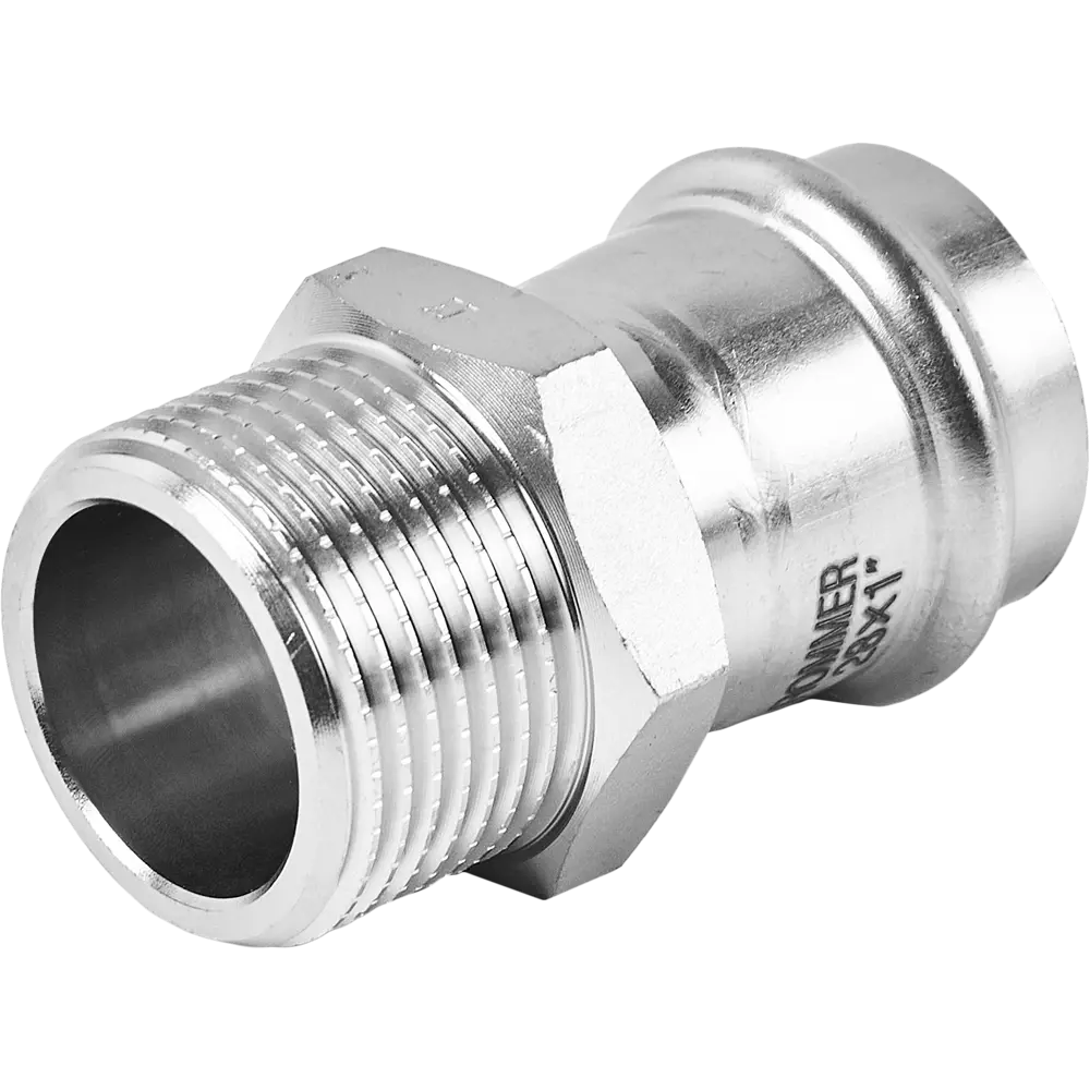 Муфта переходная Rommer 1"x28 мм ВПр-НР нержавеющая сталь STLM-2099688 - Вид №1