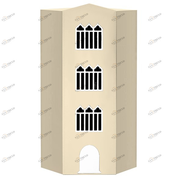 Шкаф угловой детский левый "Венеция" МАНДАРИН ВЕНЕЦИЯ 178659 Молочный Santreyd