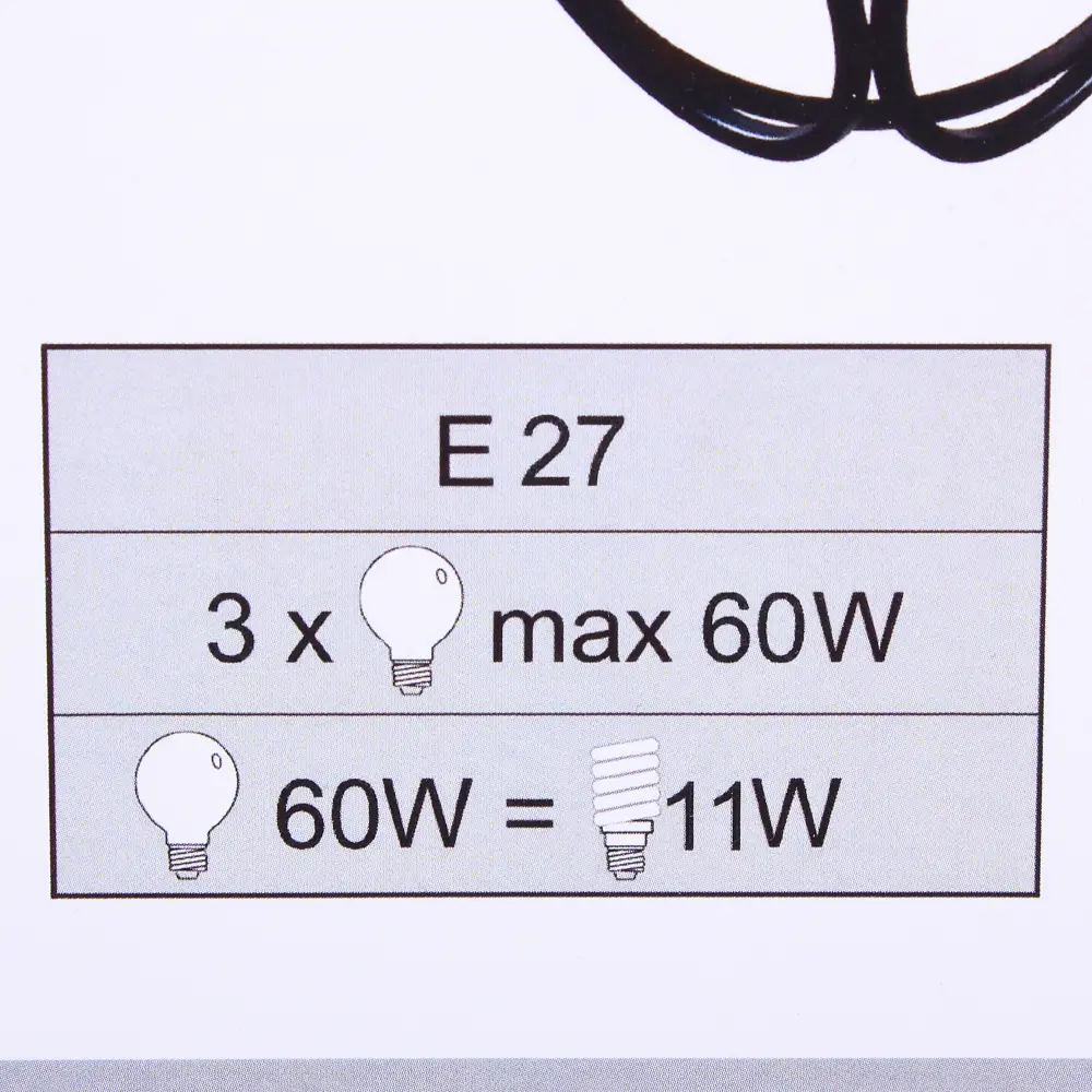 Подвес Диона 045/2 3хЕ27х60 Вт цвет чёрный СВЕТУС STLM-2153939 - Вид №4