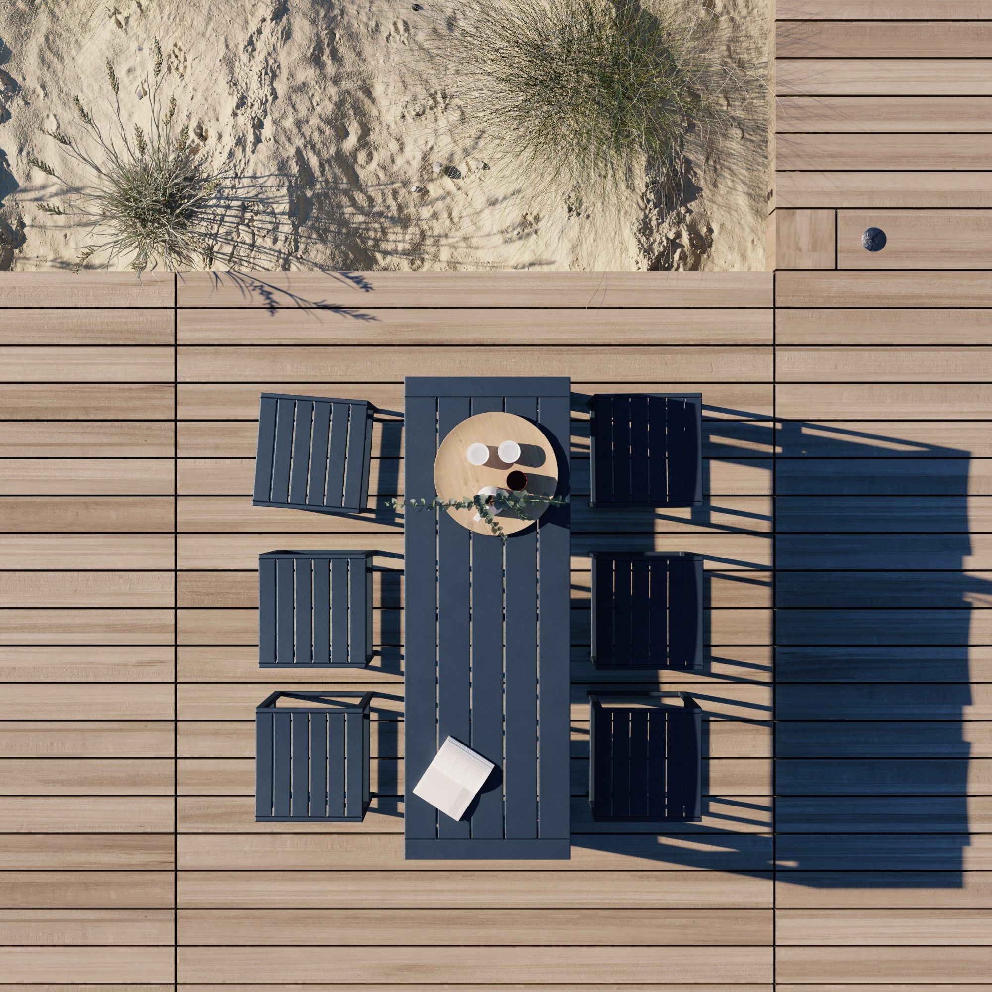 Алюминиевый высокий стул с порошковым покрытием с подставкой для ног Case Eos ARCH-00093146 - Вид №11