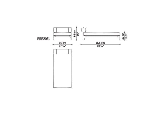 3-местный тканевый садовый диван B&B Italia Outdoor смородина ARCH-00078110 - Вид №26