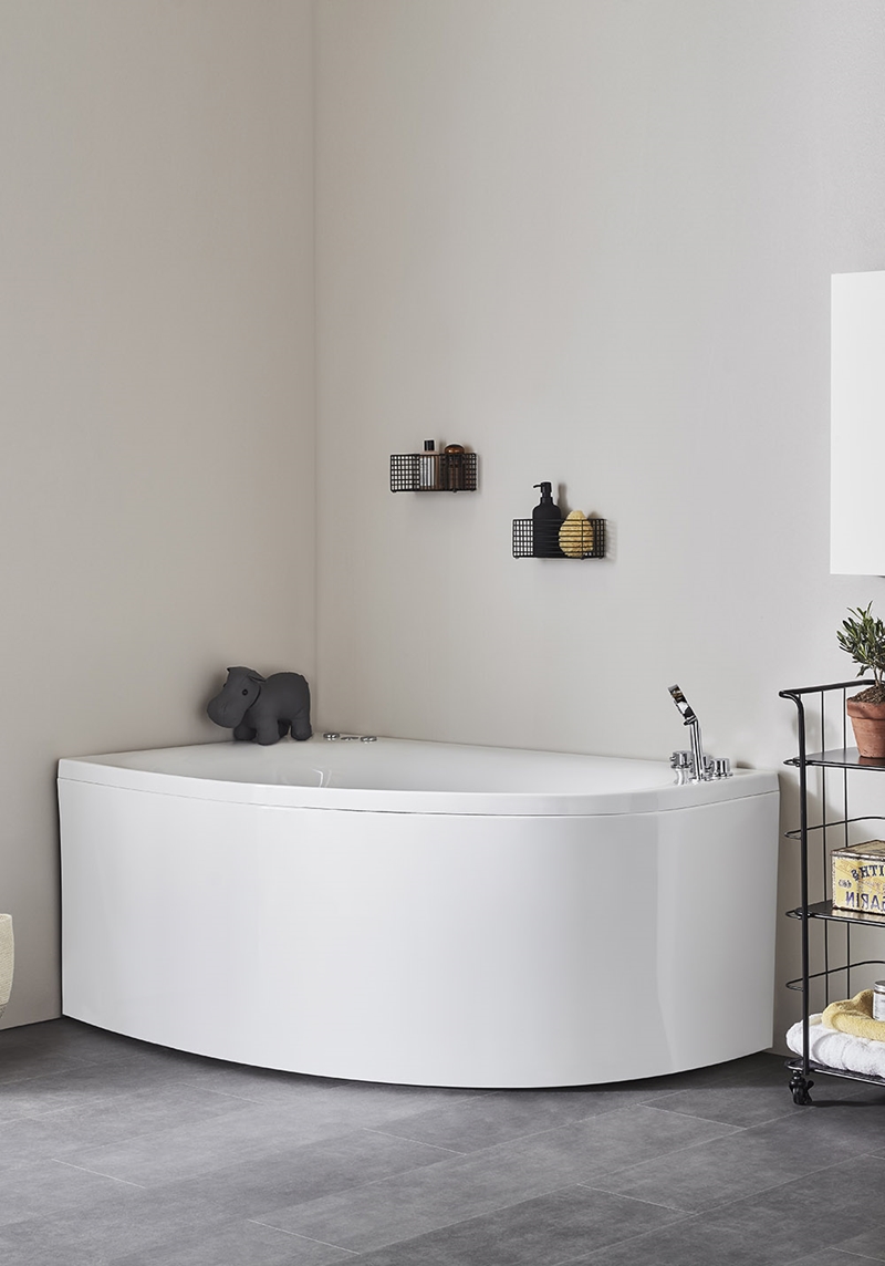 128 Массажные Ванны Sand 160 Platinum Right + Mix  Noro  Белый  - Вид №1