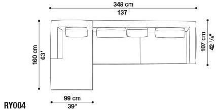 B&B Italia Модульный угловой диван из ткани Ray sun-id-1435354 - Вид №29